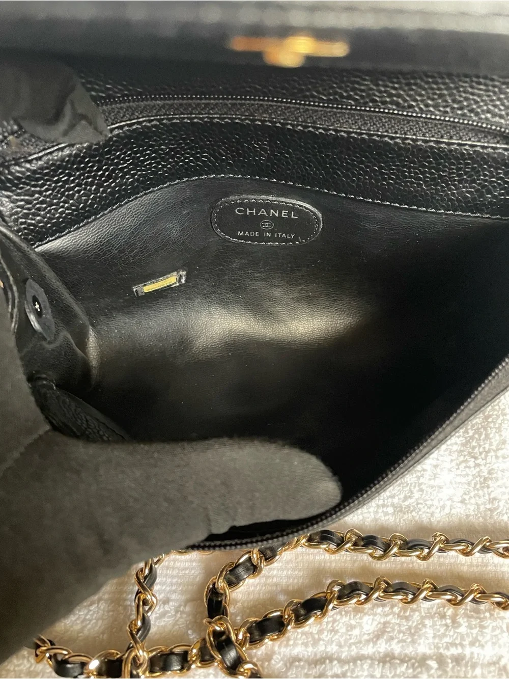 💥Auth. CHANEL  BLACK  MINI POUCH BAG.